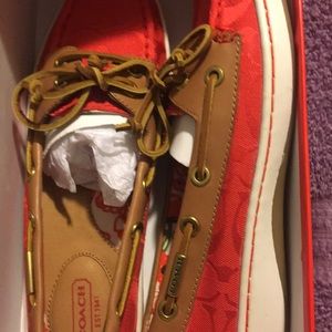 Coach hibiscus/ginger shoes